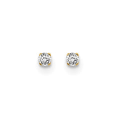 14ky .05ct. I2 K-L Diamond Stud Push-on Post Earrings