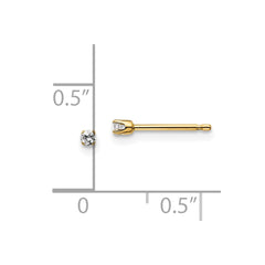 14ky .05ct. I2 K-L Diamond Stud Push-on Post Earrings