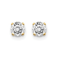 14ky .60ct. I2 K-L Diamond Stud Push-on Post Earrings