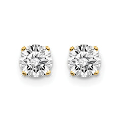 14y .75ct. I1 J-K Diamond Stud Push-on Post Earrings