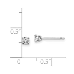 14kw .25ct I1 J-K Diamond Stud Push-on Post Earrings
