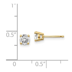 14y .70ct. I1 J-K Diamond Stud Push-on Post Earrings