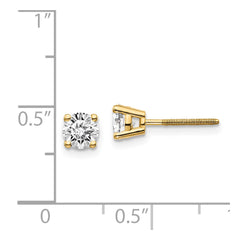 14ky .75ct. SI3 G-I Diamond Stud Thread on/off Post Earrings