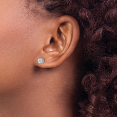 14kw .95ct SI3 G-I Diamond Stud Thread on/off Post Earrings