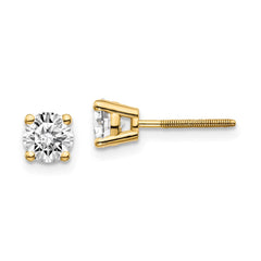 14ky .95ct. SI3 G-I Diamond Stud Thread on/off Post Earrings
