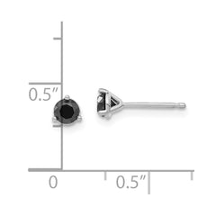 14k White Gold 1/2ct Black Diamond Stud Earrings