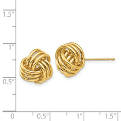 14k Polished Triple Knot Post Earrings - 2