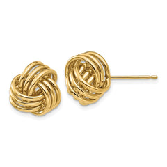 14k Polished Triple Knot Post Earrings - 2