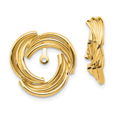 14k Polished Fancy Earring Jackets - 3