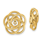 14k Polished Love Knot Earring Jackets - 4