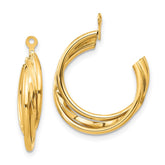 14k Polished Hoop Earring Jackets - 2