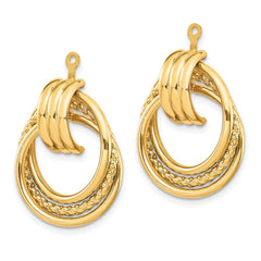 14k Polished Fancy Earring Jackets - 2