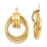 14k Polished Fancy Earring Jackets - 2