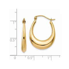 14k Polished Hoop Earrings - 5