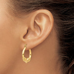 14k Polished Ram Hoop Earrings - 2