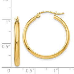 14k Polished Hoop Earring - 13