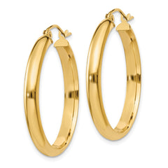14k Round Tube Hoop Earrings - 5