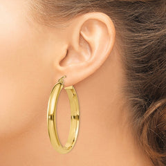 14k Round Tube Hoop Earrings - 5