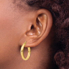 14k Round Tube Hoop Earrings - 6