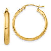 14k Round Tube Hoop Earrings - 6