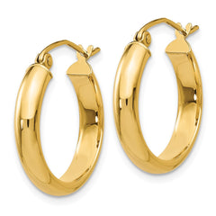 14k Round Tube Hoop Earrings - 3
