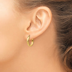 14k Round Tube Hoop Earrings - 3