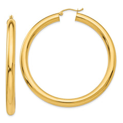 14k Polished 5mm Tube Hoop Earrings - 5