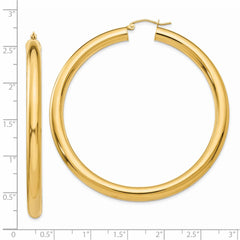 14k Polished 5mm Lightweight Hoop Earrings - 3
