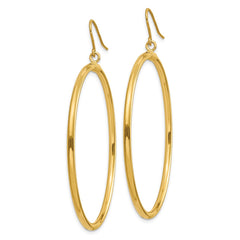 14k Tube Hoop Dangle Earrings - 2