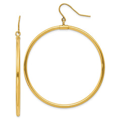 14k Tube Hoop Dangle Earrings - 2