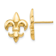 14k Small Fleur-De-Lis Earring