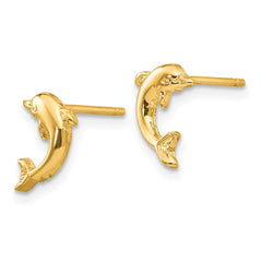 14k Dolphin Post Earrings - 2