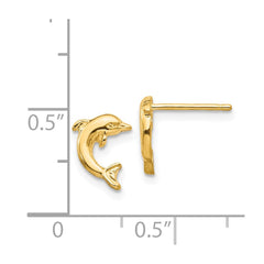 14k Dolphin Post Earrings - 2