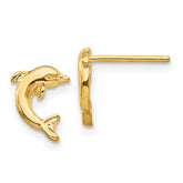 14k Dolphin Post Earrings - 2
