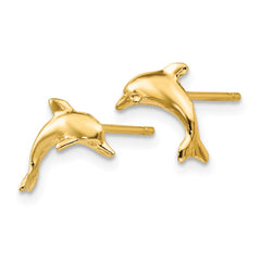 14k Dolphin Post Earrings - 3