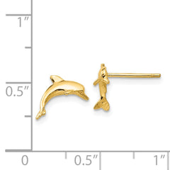 14k Dolphin Post Earrings - 3
