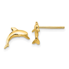 14k Dolphin Post Earrings - 3