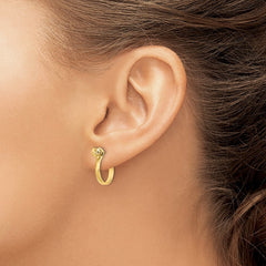 14k 3D Shackle Link Screw Earrings