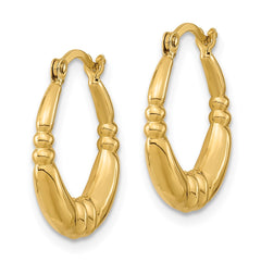 14K Polished Hoop Earrings - 2