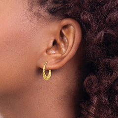 14K Polished Hoop Earrings - 2