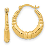14K Polished Hoop Earrings - 2