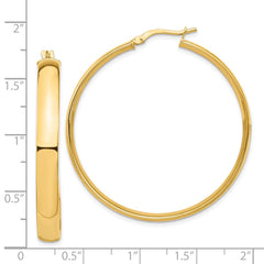 14k High Polished 5mm Hoop Earrings - 4