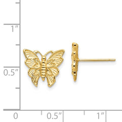 14K Polished Butterfly Post Earrings