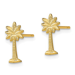 14k Palm Tree Post Earrings - 3