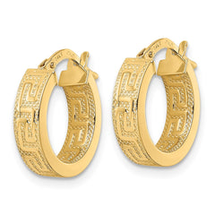 14K Polished Hoop Earrings - 6