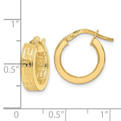 14K Polished Hoop Earrings - 6
