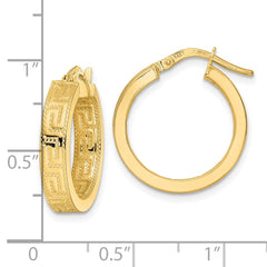 14K Polished Hoop Earrings - 11