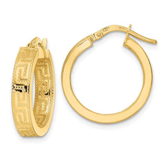 14K Polished Hoop Earrings - 11