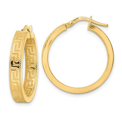 14K Polished Hoop Earrings - 8
