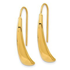 14k Polished Wire Hollow Earrings